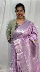 Lavender Semi Soft Silk Saree-VS4052