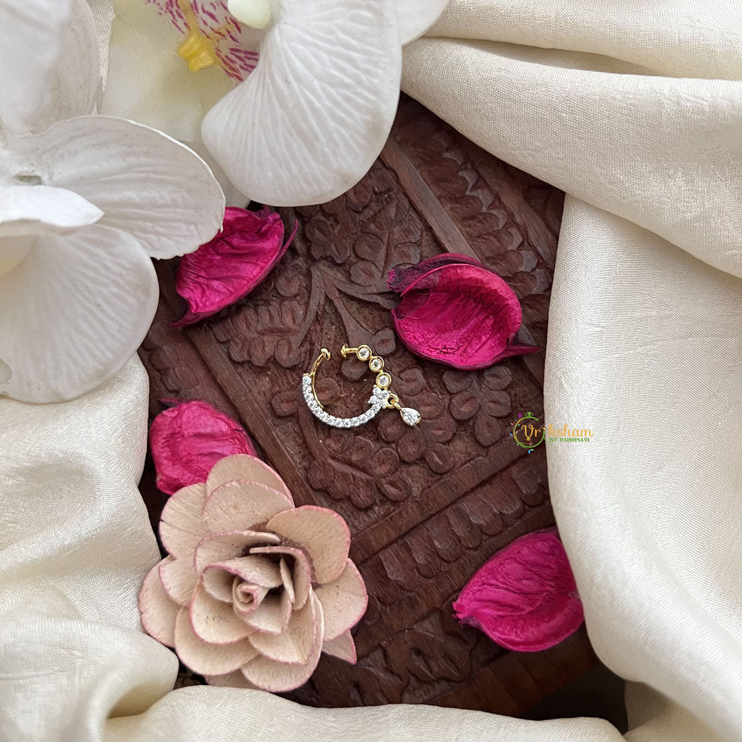 Vriksham Royal Three Dot Stone-Studded Nath Press Naths/Nose Pin-G19752