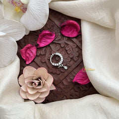 Vriksham Dazzle Nathni – Stone-Embellished Ethnic Nose Ring Press Naths/Nose Pin-Seliver-G19759