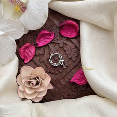 Vriksham Dazzle Nathni – Stone-Embellished Ethnic Nose Ring Press Naths/Nose Pin-Seliver-G19759