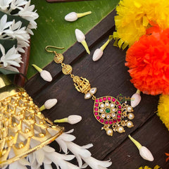 Vriksham Bridal Lakshmi  Floral Design Kundan Jadau Mang Tikka-Pearls-J4043