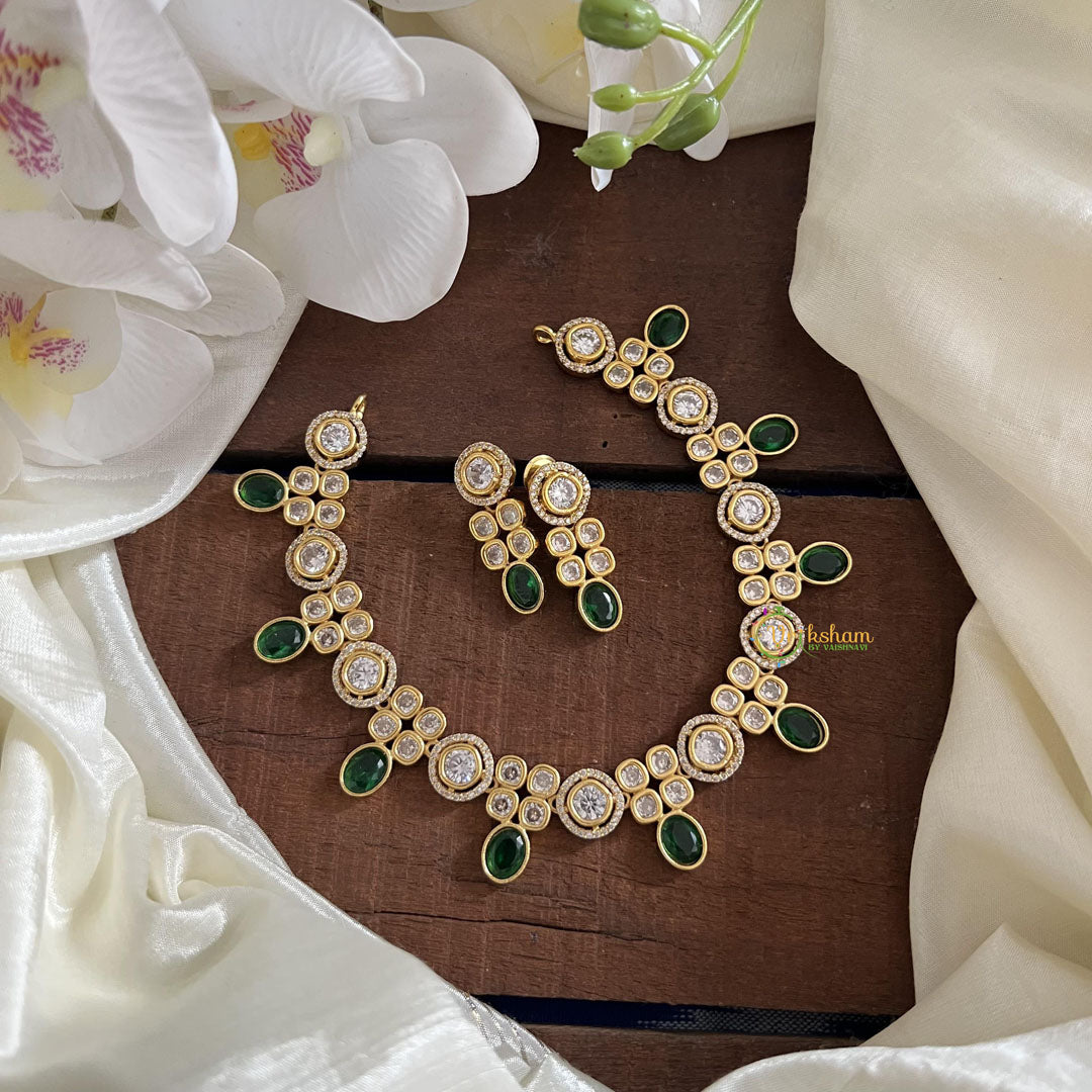 Premium Green AD Stone Neckpiece-G14520