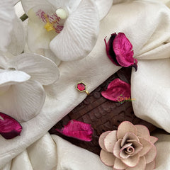 Vriksham Hexagon Jadau Kundan Nath-Red-J3268