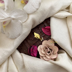 Vriksham Designer Peacock Style Jadau Kundan Nath-Pearls-Red Green-J3585