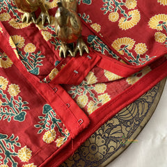 Premium Kalamkari Readymade Blouse -Kalamkari Print -Red-VS3809