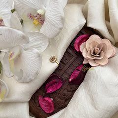 Vriksham Round With Diamond Style Nath Red White Stone Press Naths/Nose Pin-G19812