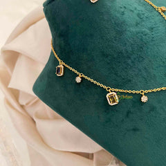 Vriksham Multi Color Celestial Charm With Matching Studs Pendant Chain-G21824