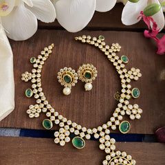 Elegant Green AD Stone Neckpiece-G14611