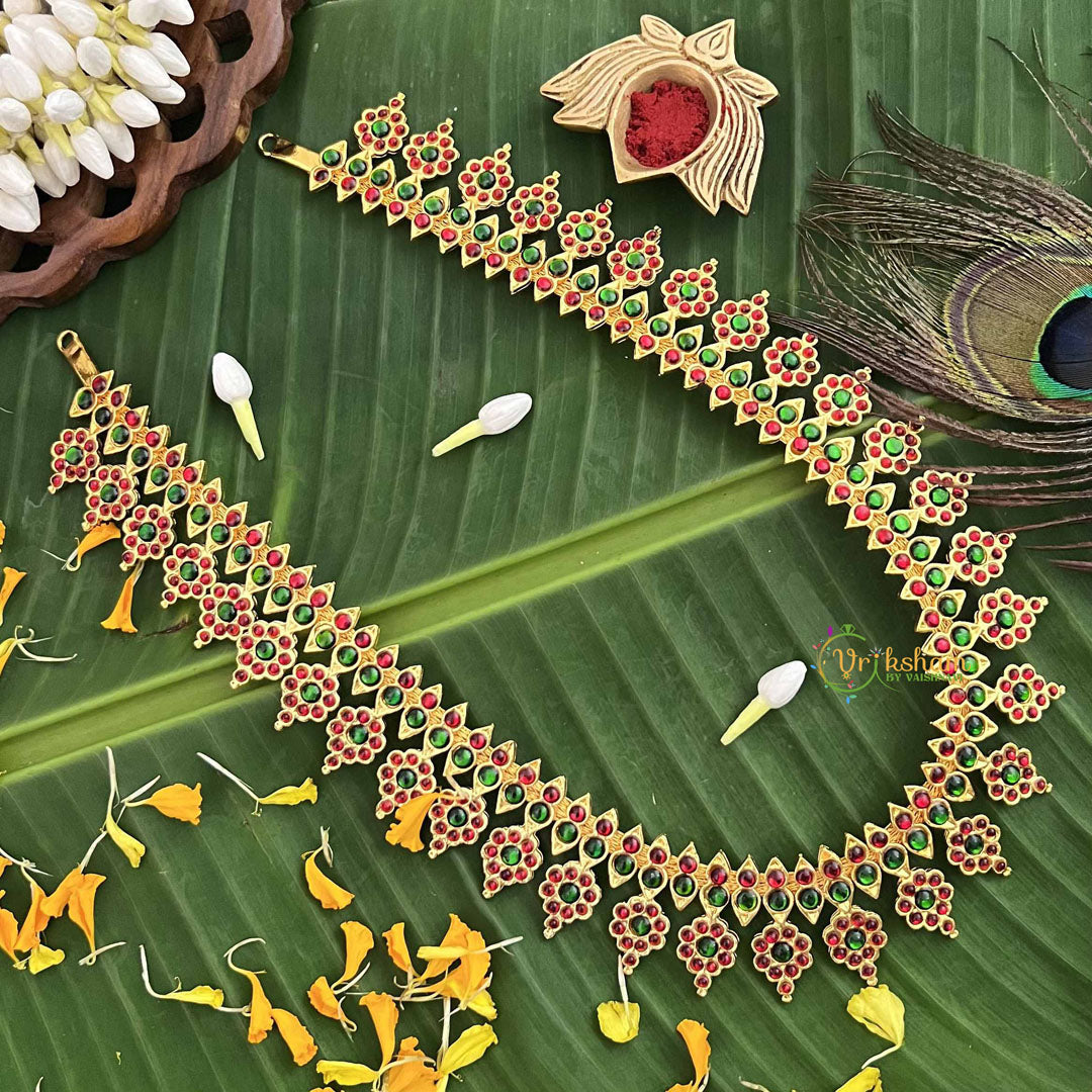 Vriksham Divya Lakshmi Traditional Temple Kemp Long Neckpiece-G20470