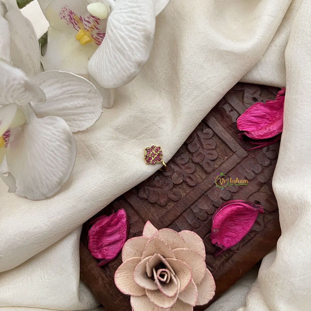 Vriksham Elegant Diamond Look Red Stone Press Naths/Nose Pin-G19803