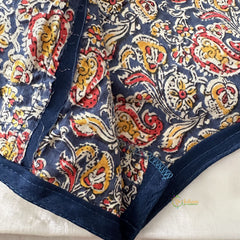 Premium Kalamkari Readymade Blouse -Kalamkari Print -Royal Blue-VS3808