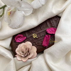 Vriksham Antique Trio Style Nath Red White & Green Stone Press Naths/Nose Pin-G19808