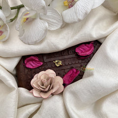 Vriksham Antique Trio Style Nath Red Stone Press Naths/Nose Pin-G19807