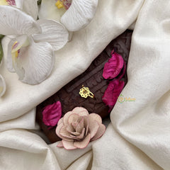 Vriksham Classic Floral Round Red Stone Press Naths/Nose Pin-G19794