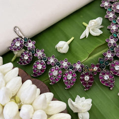 Vriksham Antique Maanga Style Black Polish Kemp Short Neckpiece-G17945