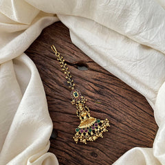 Premium Lakshmi Maang Tikka-Gold Bead-G13558