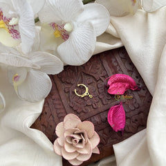 Vriksham Classic Petite Gold Nath – Delicate Septum Ring-Pastel Green-G19820