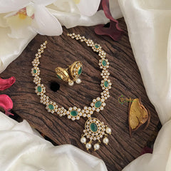 Simple Green AD Stone Neckpiece Pearl-G14666