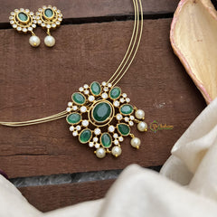 Green AD Stone Flower Hasli-Pearl-G14605