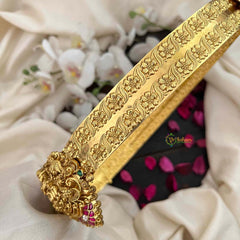 Vriksham Gold Look Lakshmi Pendant With Floral Design Hipbelt-Gold Bead-G21189