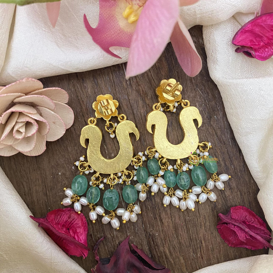 Jadau Kundan Dual Peacock Earrings-J2446
