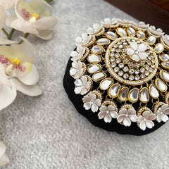 Vriksham Grand Kundan Sunburst & Floral Style With Hair Bun Cage Accessory-H1289