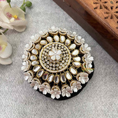 Vriksham Grand Kundan Sunburst & Floral Style With Hair Bun Cage Accessory-H1289