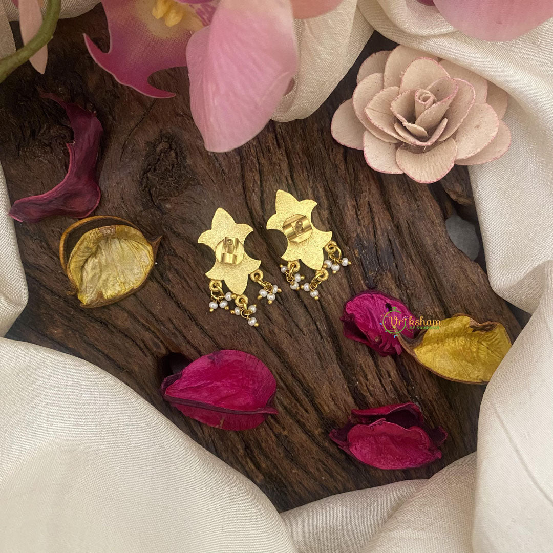 Precious Jadau Kundan Studs-White Pink-GJ2408