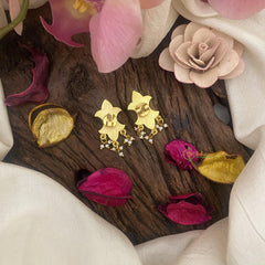 Precious Jadau Kundan Studs-White Pink-GJ2408