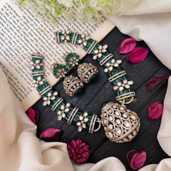 Unique Green Victorian Diamond Hasli -VV1450