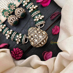 Unique Green Victorian Diamond Hasli -VV1450