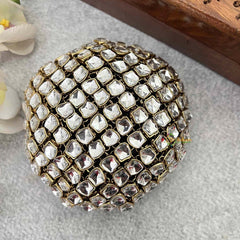 Vriksham Rainbow Floral Stone Juda Style With Hair Bun Cage Accessory-H1293