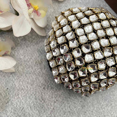 Vriksham Rainbow Floral Stone Juda Style With Hair Bun Cage Accessory-H1293