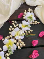 White with Yellow Bridal Hair Accessory-H121
