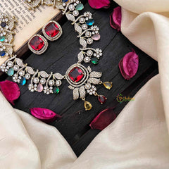 Navrathna Victorian Diamond Neckpiece-VV1780