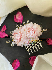 Pale Pink Crystal Flower Hair Accessory-H135