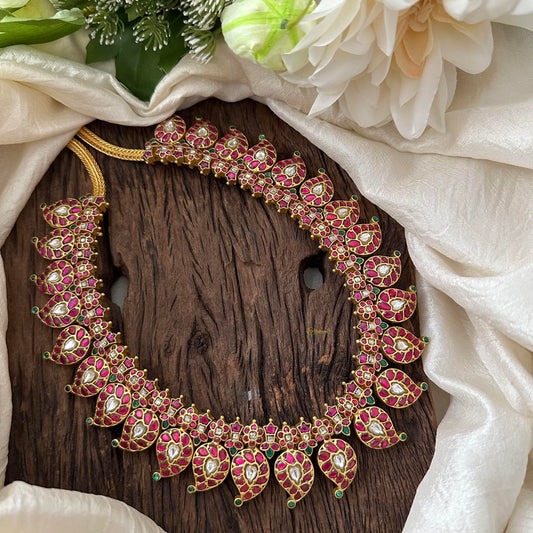 Premium Jadau Kundan Manga Neckpiece-  J2064