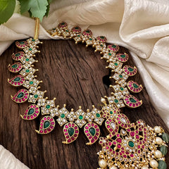 Unique Jadau Kundan Pendant Manga Neckpiece -Beads-Pearls- J2067