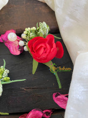 Red Rose Bridal Hair Accessory-H147