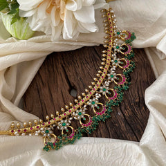 Unique Jadau Kundan Neckpiece -Rice Pearls- J2072