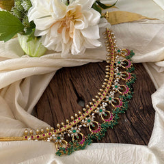 Unique Jadau Kundan Neckpiece -Rice Pearls- J2072