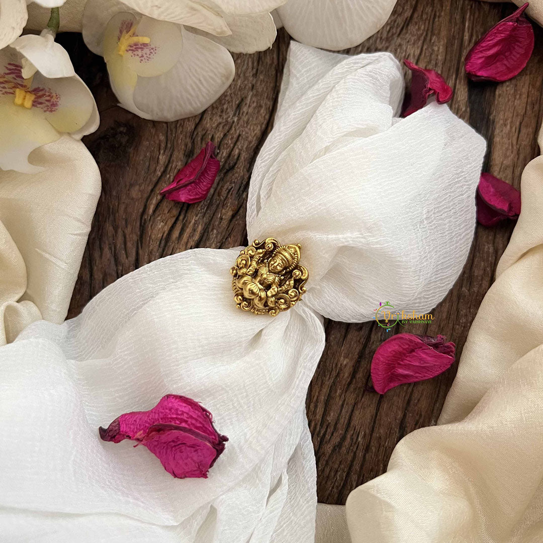 Vriksham Elegant Golden Lakshmi Adjustable Finger Ring-G20935