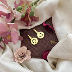 Vriksham Rangleela Floral Kundan Jadau Press Bugadi-Red White & Green-Pearls-J3766