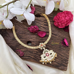 Designer AD Stone Pendant Short Neckpiece-G15453