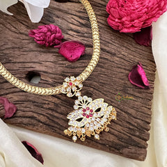 Designer AD Stone Pendant Short Neckpiece-G15453