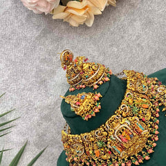Vriksham Grand Perumal Heritage Guttapusalu Bridal Set-G21811