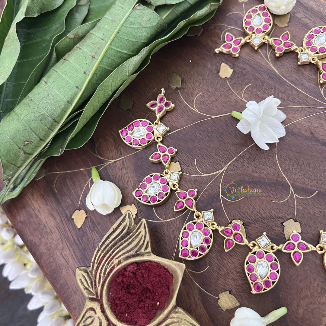 Vriksham Maanga Style Kundan Jadau Reversible Neckpiece-J3377