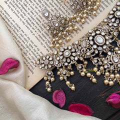 Unique Victorian Diamond White Neckpiece-VV1870