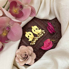 Vriksham Peacock Feather Style Kundan Jadau Press Bugadi-Red Green & White-Pearls-J3793