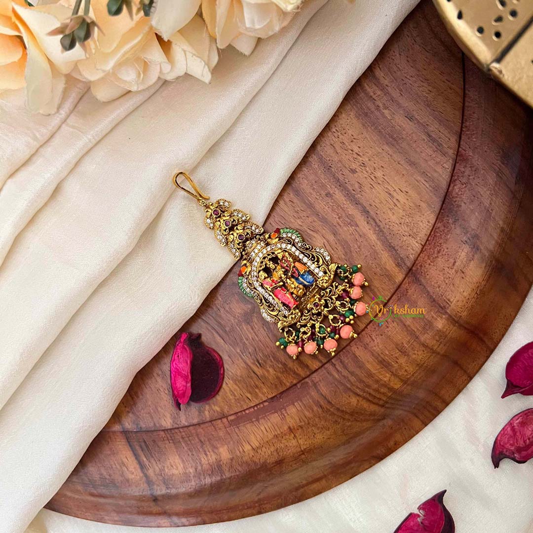Vriksham Traditional  Divine Perumal Enamel Maang Tikka -G21833